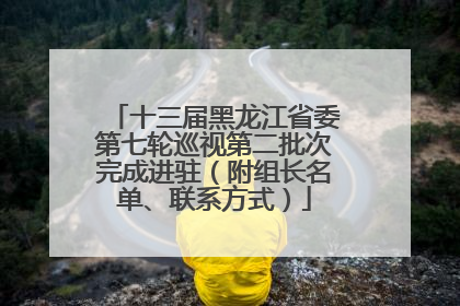 十三届黑龙江省委第七轮巡视第二批次完成进驻（附组长名单、联系方式）