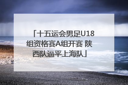 十五运会男足U18组资格赛A组开赛 陕西队逼平上海队