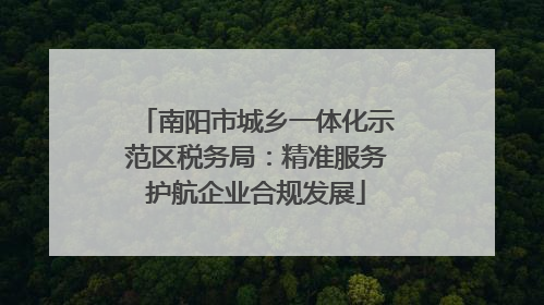 南阳市城乡一体化示范区税务局：精准服务护航企业合规发展