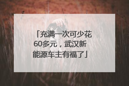 充满一次可少花60多元，武汉新能源车主有福了