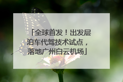 全球首发！出发层泊车代驾技术试点，落地广州白云机场