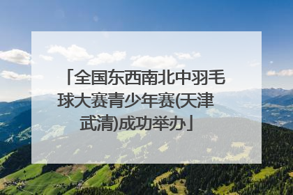 全国东西南北中羽毛球大赛青少年赛(天津武清)成功举办