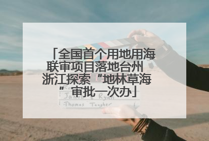 全国首个用地用海联审项目落地台州 浙江探索“地林草海”审批一次办