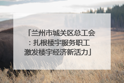 兰州市城关区总工会：扎根楼宇服务职工 激发楼宇经济新活力