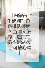 内蒙古“牛奶湖”游客排队接奶？当地文旅局：是纯牛奶不是湖水，可放心喝