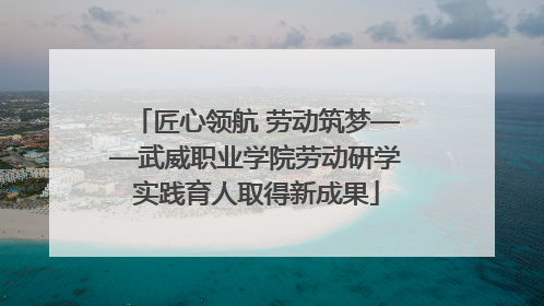 匠心领航 劳动筑梦——武威职业学院劳动研学实践育人取得新成果