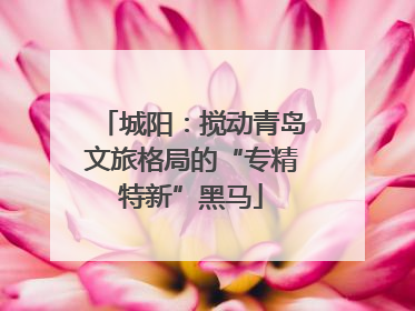城阳：搅动青岛文旅格局的“专精特新”黑马