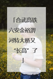 合武高铁六安金裕淠河特大桥又“长高”了