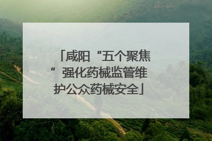 咸阳“五个聚焦”强化药械监管维护公众药械安全
