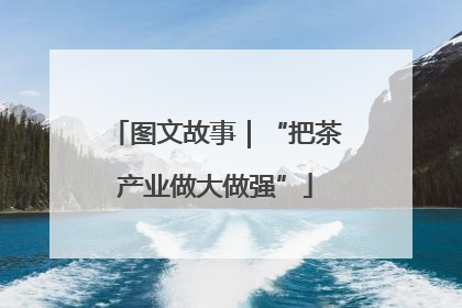 图文故事｜“把茶产业做大做强”