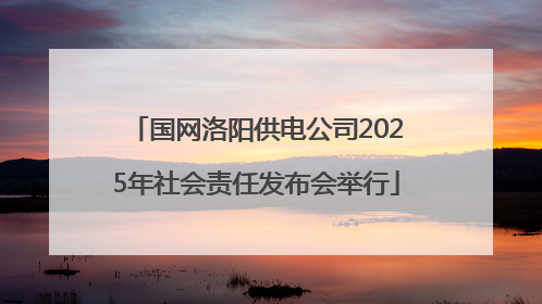 国网洛阳供电公司2025年社会责任发布会举行