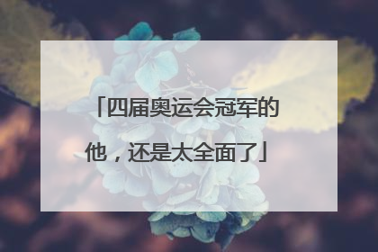 四届奥运会冠军的他，还是太全面了