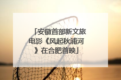 安徽首部新文旅电影《风起秋浦河》在合肥首映