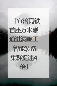 宜涪高铁首座万米隧道进洞施工 智能装备集群提速4倍