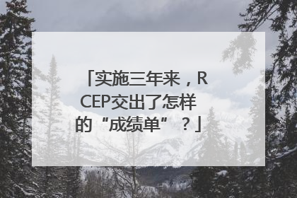 实施三年来，RCEP交出了怎样的“成绩单”？