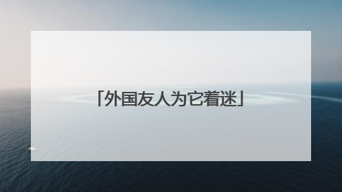 外国友人为它着迷