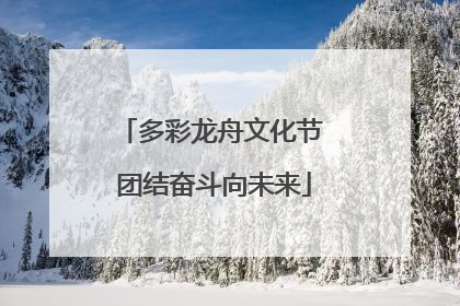 多彩龙舟文化节 团结奋斗向未来
