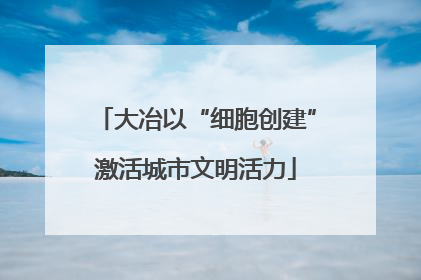 大冶以“细胞创建”激活城市文明活力