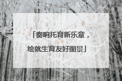 奏响托育新乐章，绘就生育友好图景