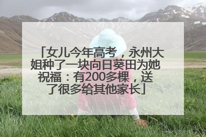 女儿今年高考，永州大姐种了一块向日葵田为她祝福：有200多棵，送了很多给其他家长