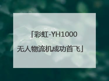 彩虹-YH1000无人物流机成功首飞