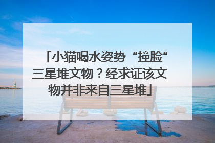 小猫喝水姿势“撞脸”三星堆文物？经求证该文物并非来自三星堆