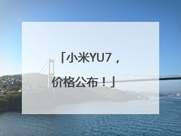 小米YU7，价格公布！