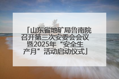 山东省地矿局鲁南院召开第三次安委会会议暨2025年“安全生产月”活动启动仪式