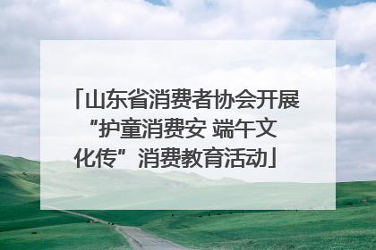 山东省消费者协会开展 “护童消费安 端午文化传”消费教育活动