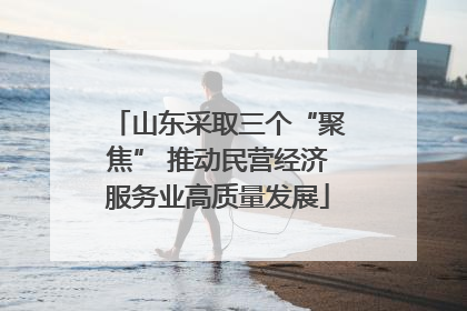山东采取三个“聚焦” 推动民营经济服务业高质量发展