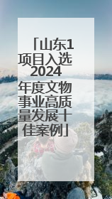 山东1项目入选2024年度文物事业高质量发展十佳案例