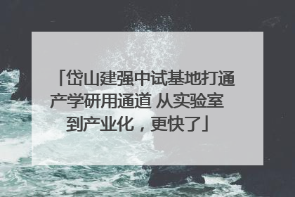岱山建强中试基地打通产学研用通道 从实验室到产业化，更快了