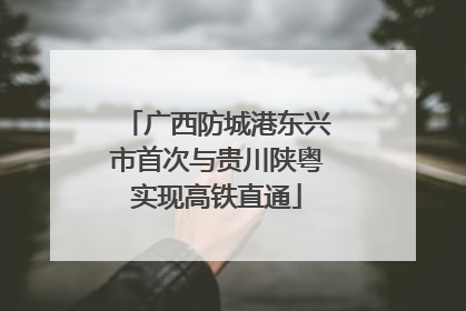 广西防城港东兴市首次与贵川陕粤实现高铁直通