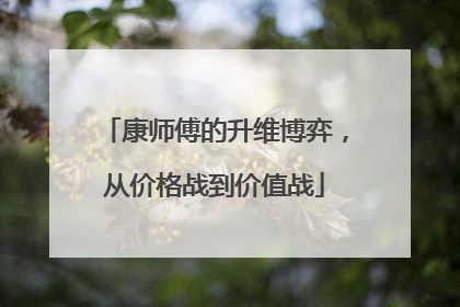 康师傅的升维博弈，从价格战到价值战