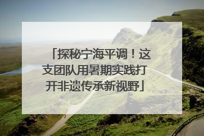 探秘宁海平调！这支团队用暑期实践打开非遗传承新视野