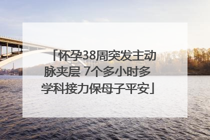 怀孕38周突发主动脉夹层 7个多小时多学科接力保母子平安