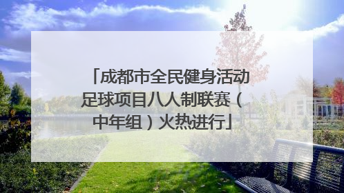 成都市全民健身活动足球项目八人制联赛（中年组）火热进行