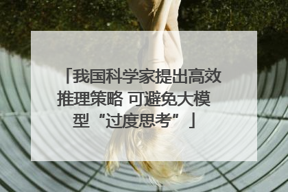 我国科学家提出高效推理策略 可避免大模型“过度思考”