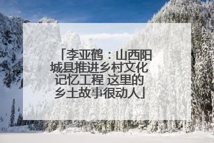 李亚鹤：山西阳城县推进乡村文化记忆工程 这里的乡土故事很动人