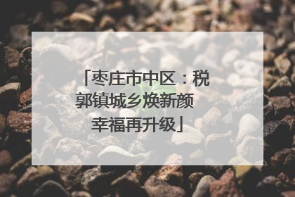 枣庄市中区：税郭镇城乡焕新颜 幸福再升级