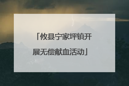 攸县宁家坪镇开展无偿献血活动