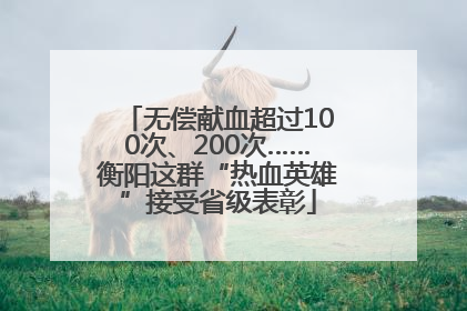 无偿献血超过100次、200次……衡阳这群“热血英雄”接受省级表彰