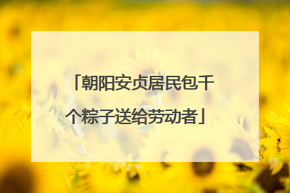 朝阳安贞居民包千个粽子送给劳动者