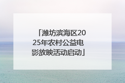 潍坊滨海区2025年农村公益电影放映活动启动