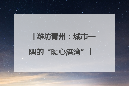潍坊青州：城市一隅的“暖心港湾”