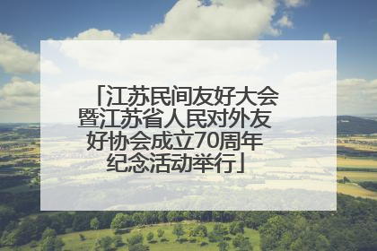 江苏民间友好大会暨江苏省人民对外友好协会成立70周年纪念活动举行