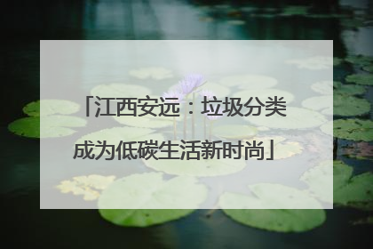 江西安远：垃圾分类成为低碳生活新时尚
