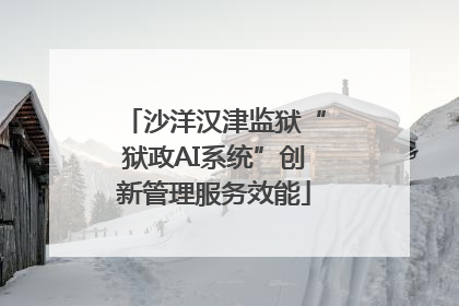 沙洋汉津监狱“狱政AI系统”创新管理服务效能