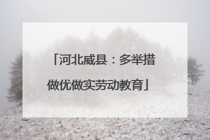 河北威县：多举措做优做实劳动教育