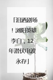 泪洒剧场！浏阳英雄李白，12年潜伏电波永存